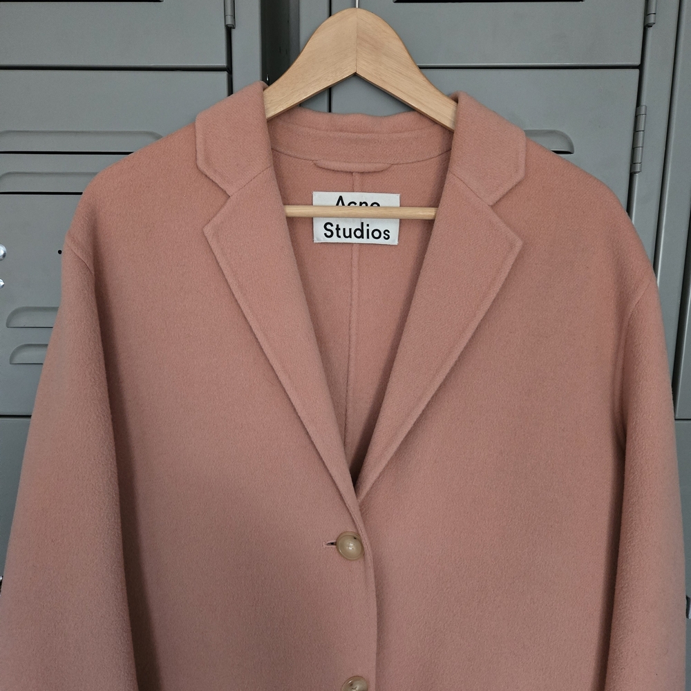 Acne Studios Pink Wool Cashmere Coat